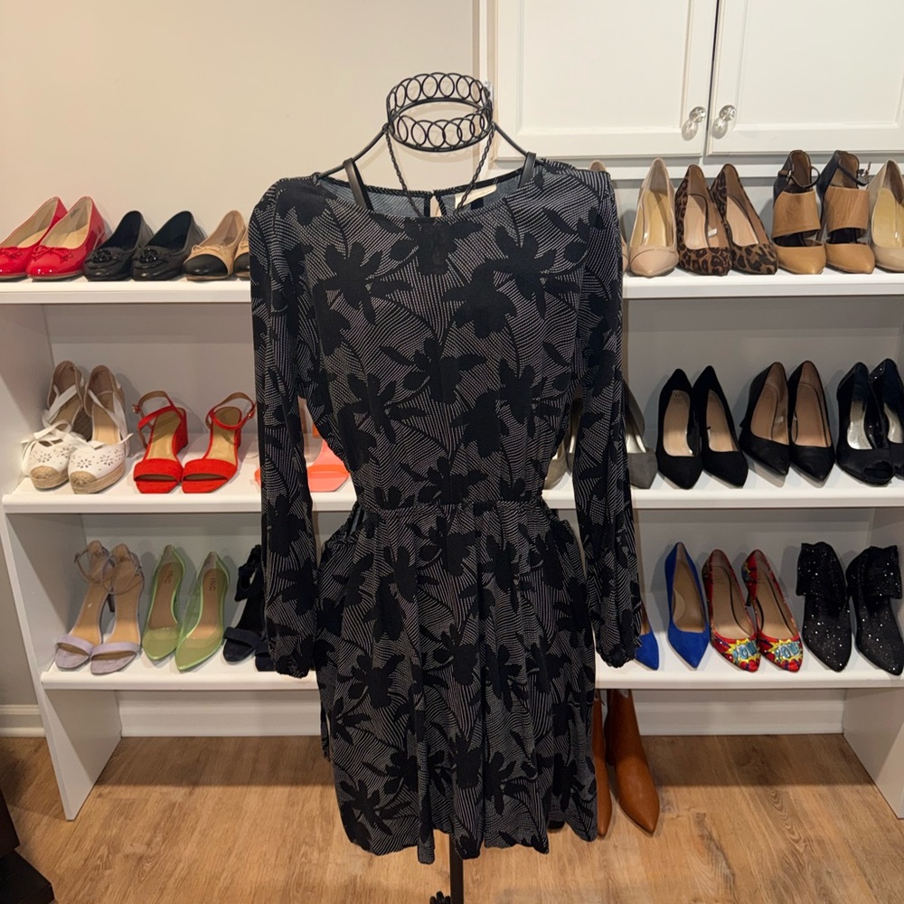 Target Black Floral Long Sleeve Dress